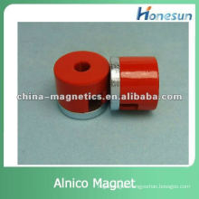 red rare earth alnico magnets with hole for education